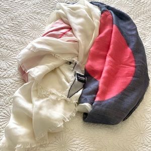 100% Authentic Chanel silk cashmere shawl white